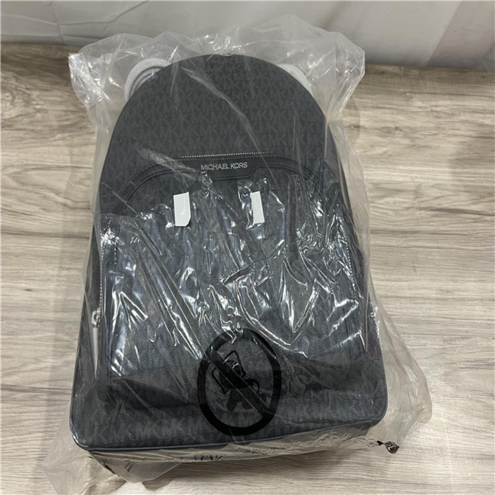 NEW Michael Kors Jaycee Large Logo Backpack - Black