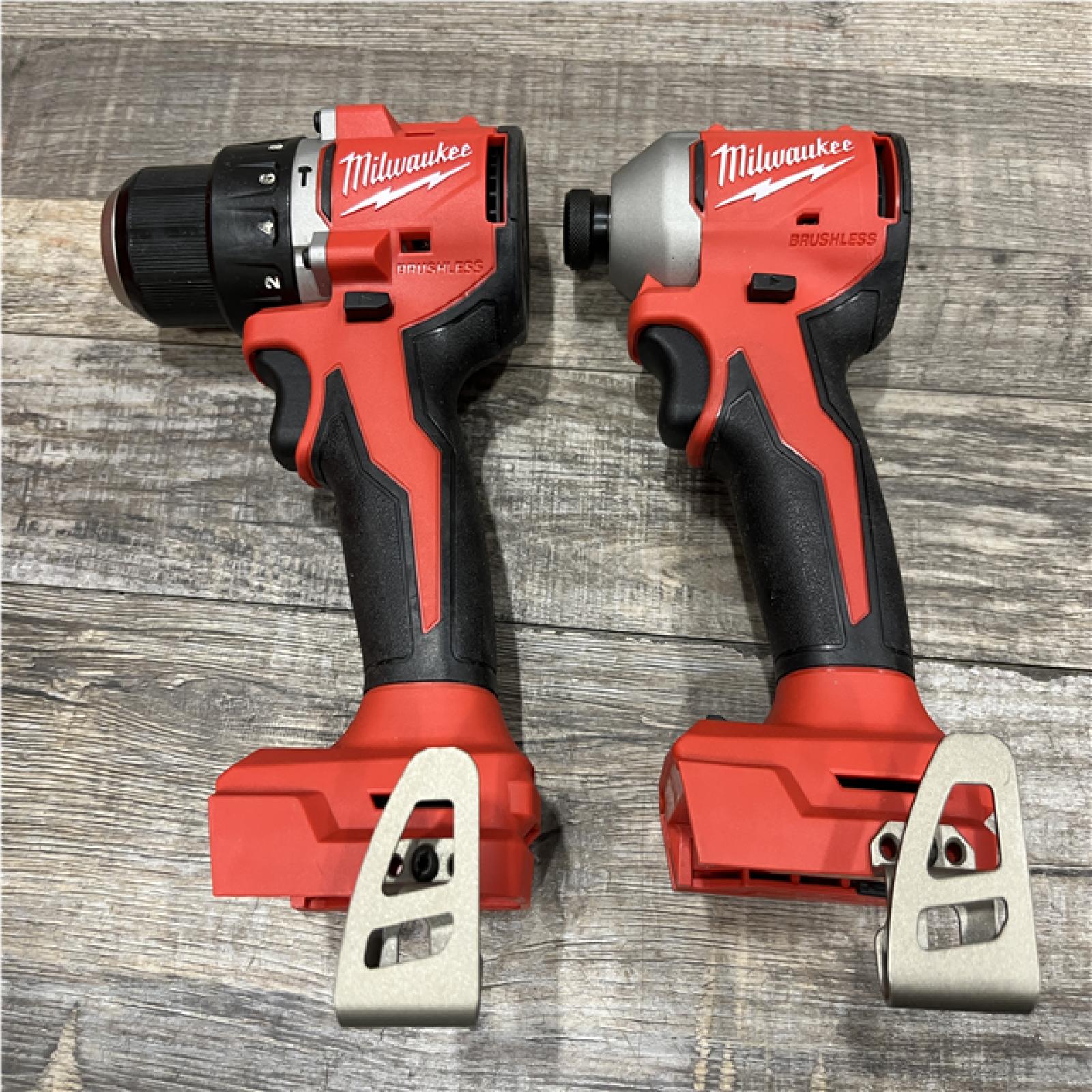 AS-IS Milwaukee 18-Volt Lithium-Ion Brushless Cordless Compact Hammer Drill/Impact Combo Kit