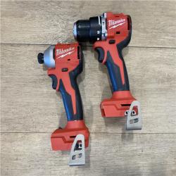 AS-IS Milwaukee 18-Volt Lithium-Ion Brushless Cordless Compact Hammer Drill/Impact Combo Kit