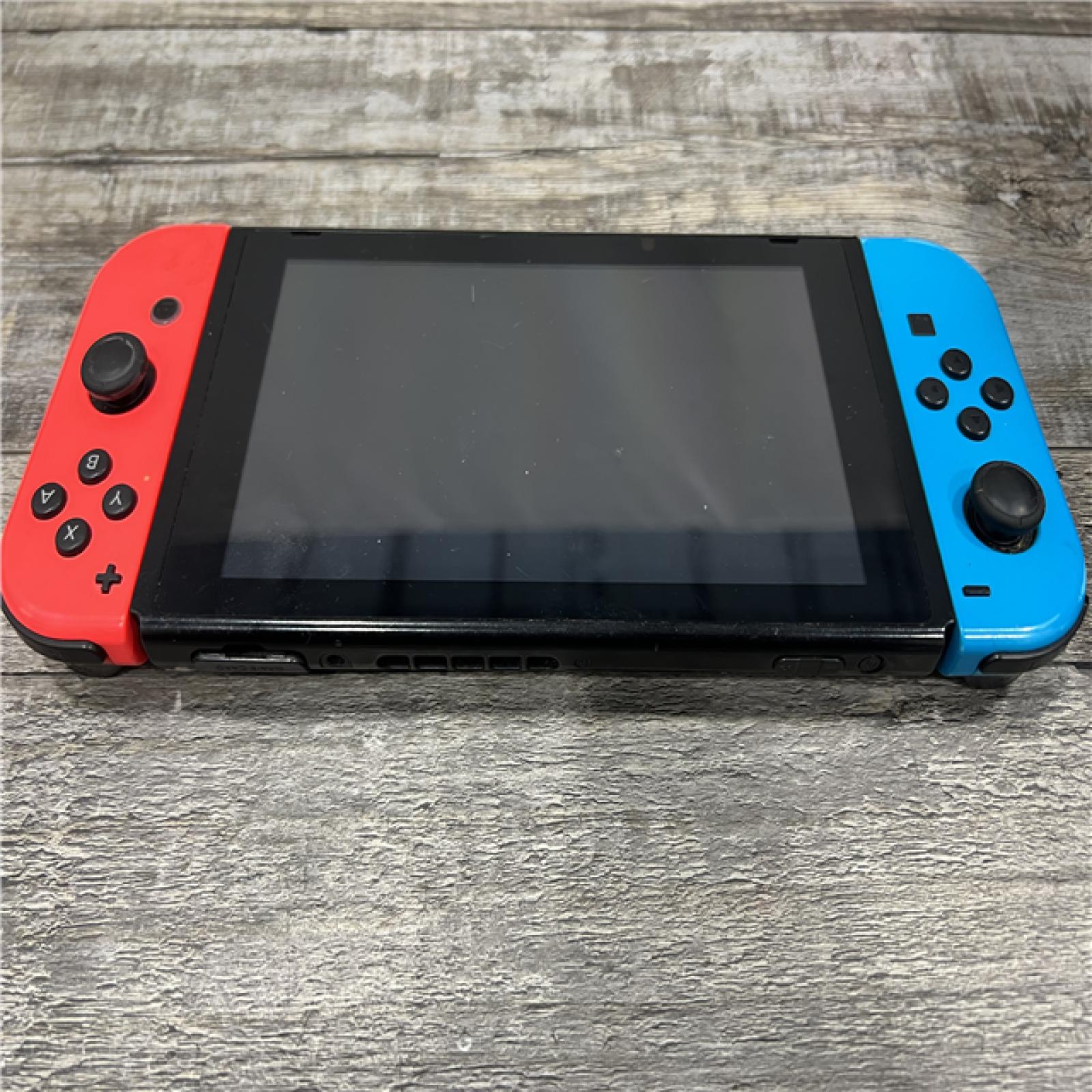AS-IS Nintendo Switch with Neon Blue and Neon Red Joy-Con