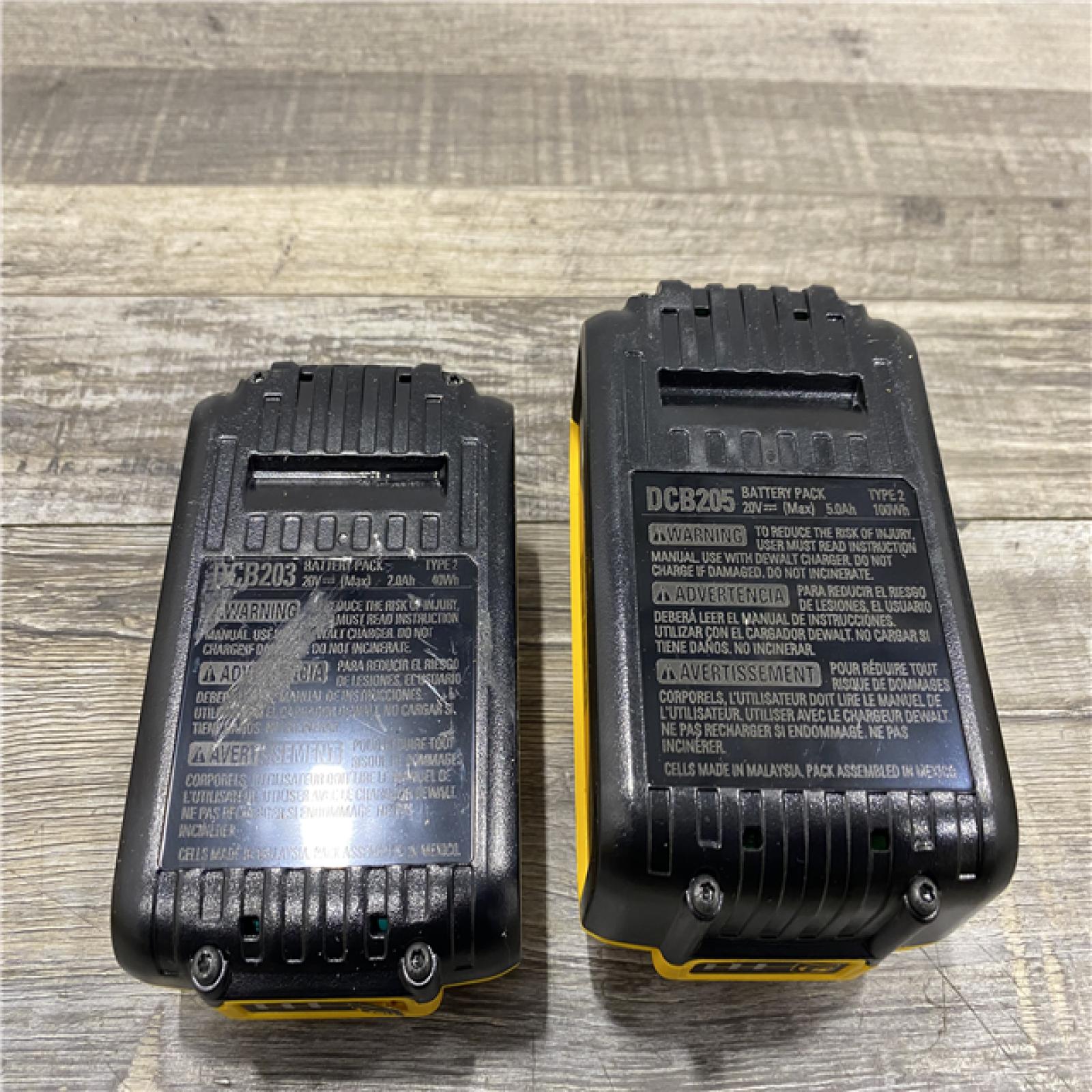 AS-IS DEWALT 20V MAX Lithium-Ion Battery Kit with 5.0Ah and 2.0Ah Battery and Charger