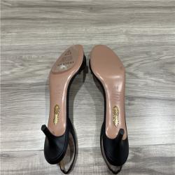 AQUAZZURA So Nude 85 suede slingback sandals - Black SZ 37 1/2