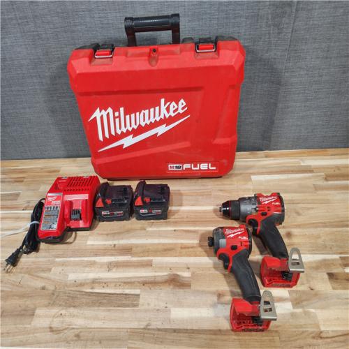 HOUSTON LOCATION - AS-IS Milwaukee  FUEL 18V Lithium-Ion Brushless Cordless Hammer Drill and Impact Driver Combo Kit
