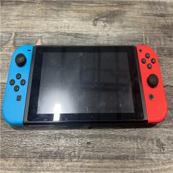 AS-IS Nintendo Switch with Neon Blue and Neon Red Joy-Con