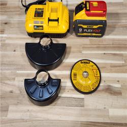HOUSTON LOCATION - AS-IS DeWalt FLEXVOLT 60V Cordless 4-1/2 to 6 in. Grinder Kit (Battery & Charger)
