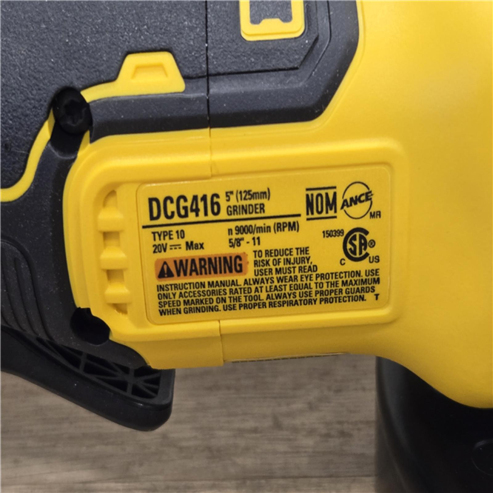 AS-IS DeWalt 20V MAX Cordless 4.5 - 5 in. Paddle Switch Angle Grinder (Tool Only)