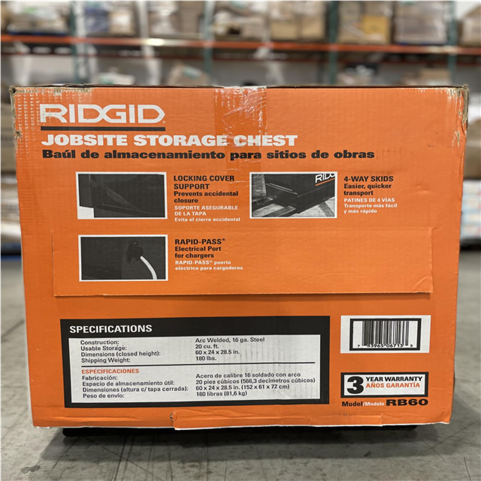 DALLAS LOCATION- RIDGID Universal Storage Chest 60 in. W x 24 in. D