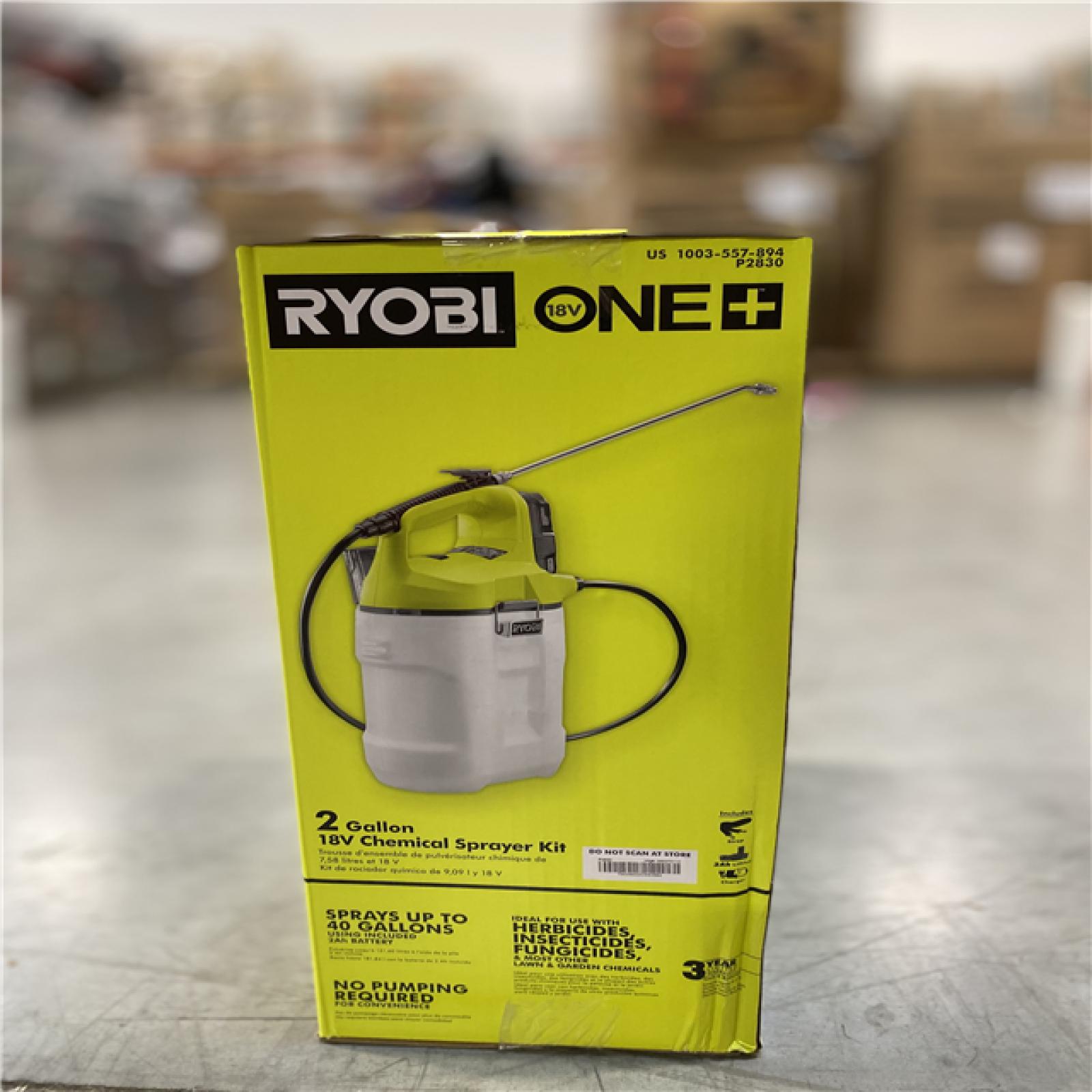 LIKE NEW! RYOBI ONE+ 18V Cordless Battery 2 Gal. Chemical Sprayer with 2.0 Ah Battery and Charger ( 2 UNITS)