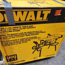 As-Is- DEWALT 15 Amp Corded 10 in. Job Site Table Saw with Rolling Stand