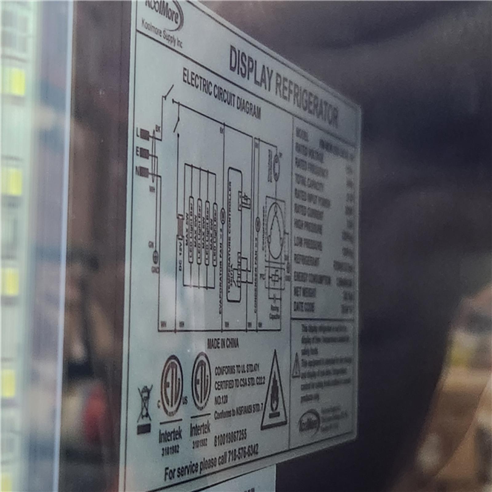 Phoenix Koolmore 44.5 in. Commercial Two Door Merchandiser Refrigerator 35 cu. ft. in Black