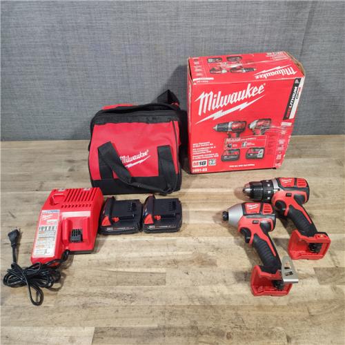HOUSTON LOCATION - AS-IS Milwaukee 18V Lithium-Ion Cordless Drill Driver/Impact Driver Combo Kit