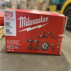 AS-IS - Milwaukee M18 18V Lithium-Ion Cordless Combo Kit (6-Tool) with Two 3.0 Ah Batteries, 1 Charger, 1 Tool Bag