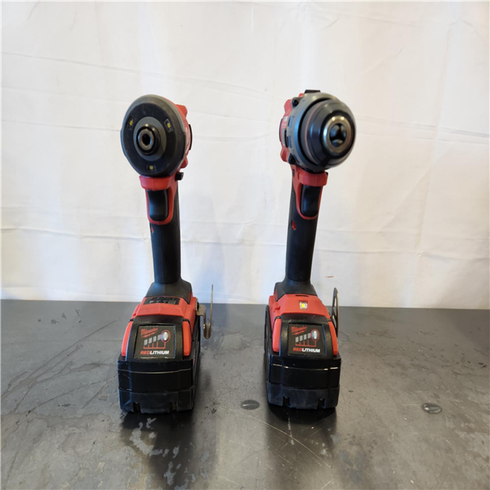 AS-IS- Milwaukee  FUEL 18V Lithium-Ion Brushless Cordless Hammer Drill and Impact Driver Combo Kit