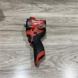AS-IS Milwaukee  FUEL 12V Lithium-Ion Brushless Cordless Stubby 3/8 in. Impact Wrench (Tool-Only)