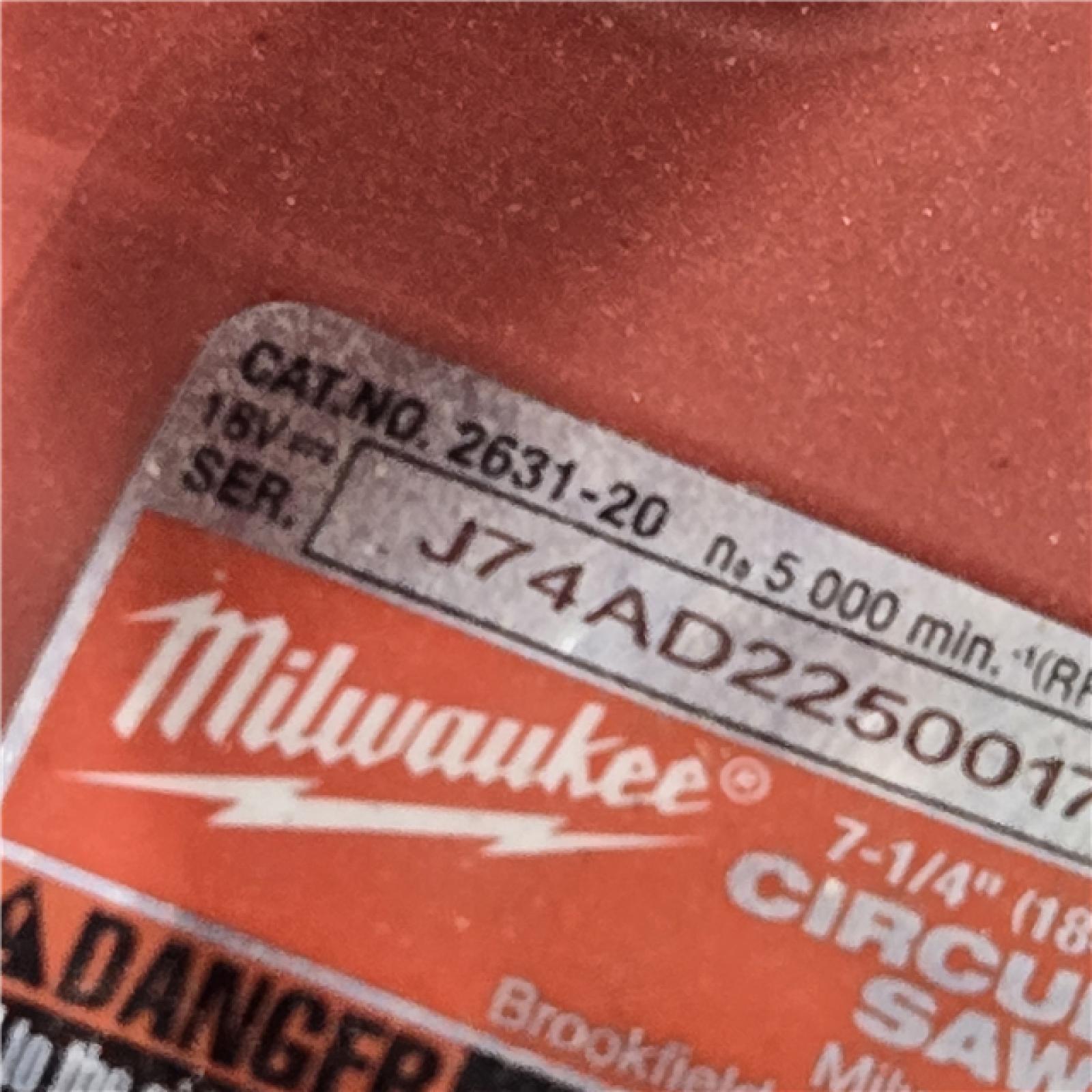 AS-IS Milwaukee 7-1/4 18V Circular Saw 2631-20 (Bare Tool)