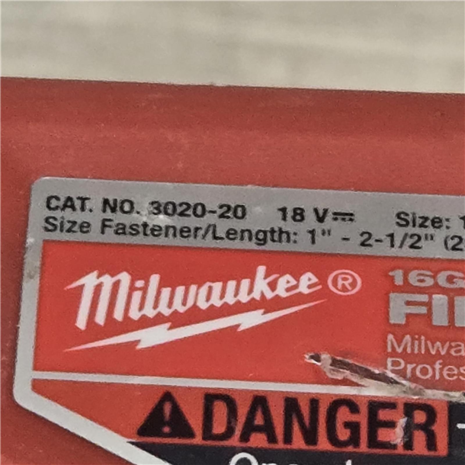 AS-IS MILWAUKEE 16 GAUGE STRAIGHT FINISH NAILER (TOOL ONLY)