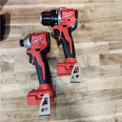 HOUSTON LOCATION - AS-IS Milwaukee 18-Volt Lithium-Ion Brushless Cordless Compact Hammer Drill/Impact Combo Kit