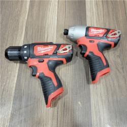 AS-IS Milwaukee M12 FUEL SURGE 12V Lithium-Ion Brushless Cordless 1/4 in. Hex Impact Driver Compact Kit W/Two 1.0Ah Batteries, Bag