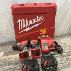 AS-IS Milwaukee FUEL 18V Lithium-Ion Brushless Cordless Hammer Drill and Impact Driver Combo Kit