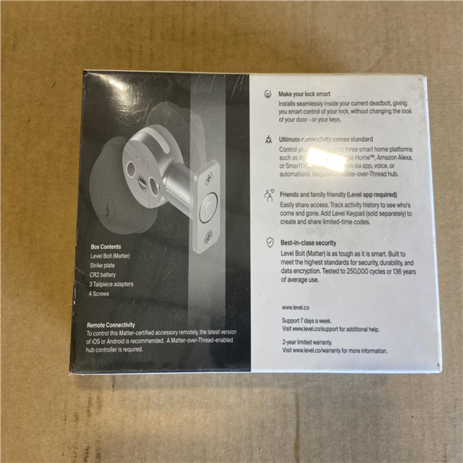 NEW! - Level Bolt (Matter)-Make Your Deadbolt Smart Keep Your Keys  Matter-Over-Thread  Works with Apple  Alexa  Google  Smart Things