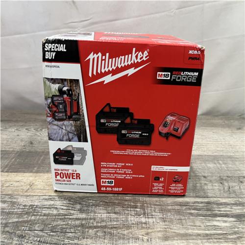 NEW - Milwaukee 18-Volt Lithium-Ion REDLITHIUM FORGE Starter Kit with (2) 8. 0Ah Battery and Rapid Charger