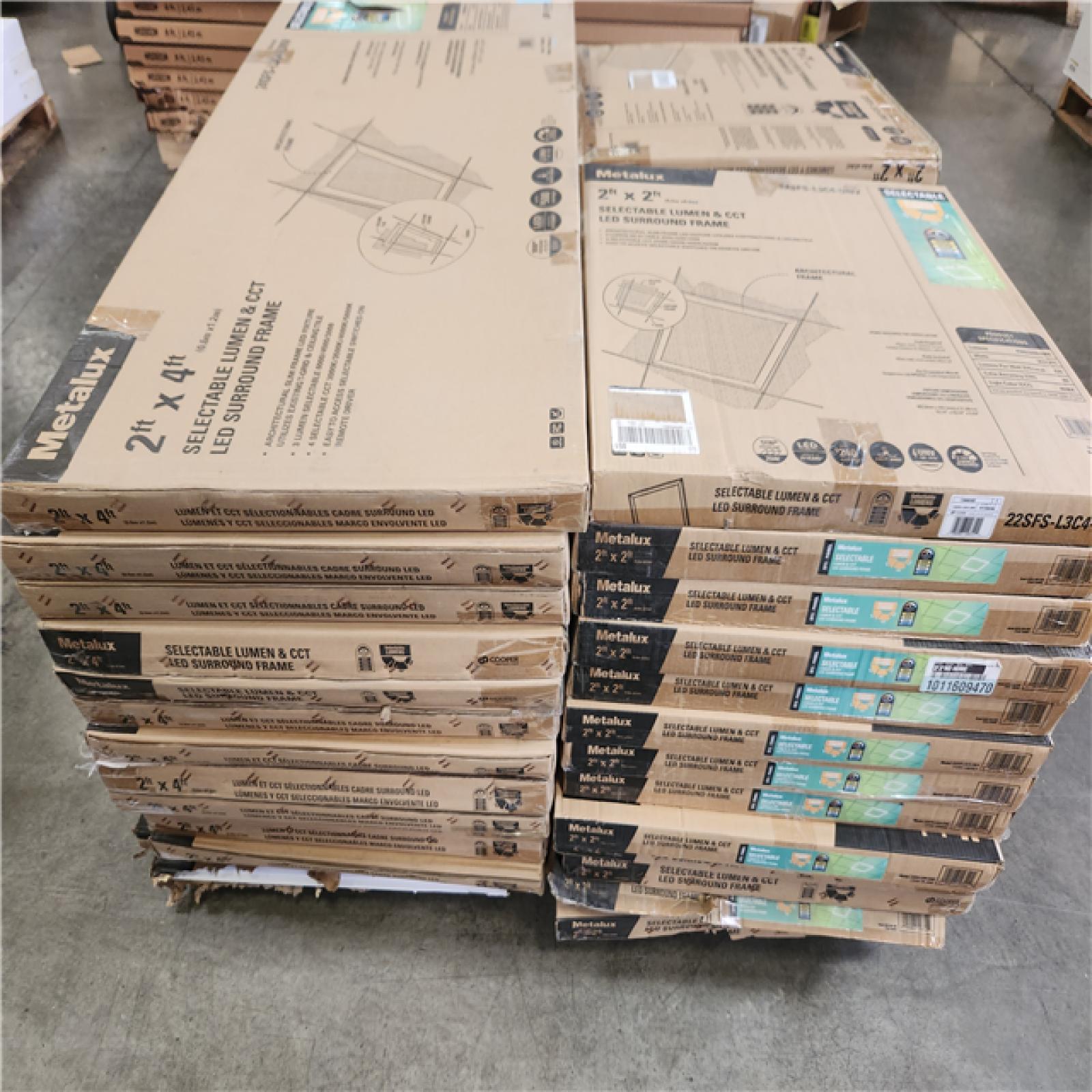 Phoenix AS-IS Mixed Metalux Selectable Lumen & CCT LED Surround Frame Pallet (36-Frames)