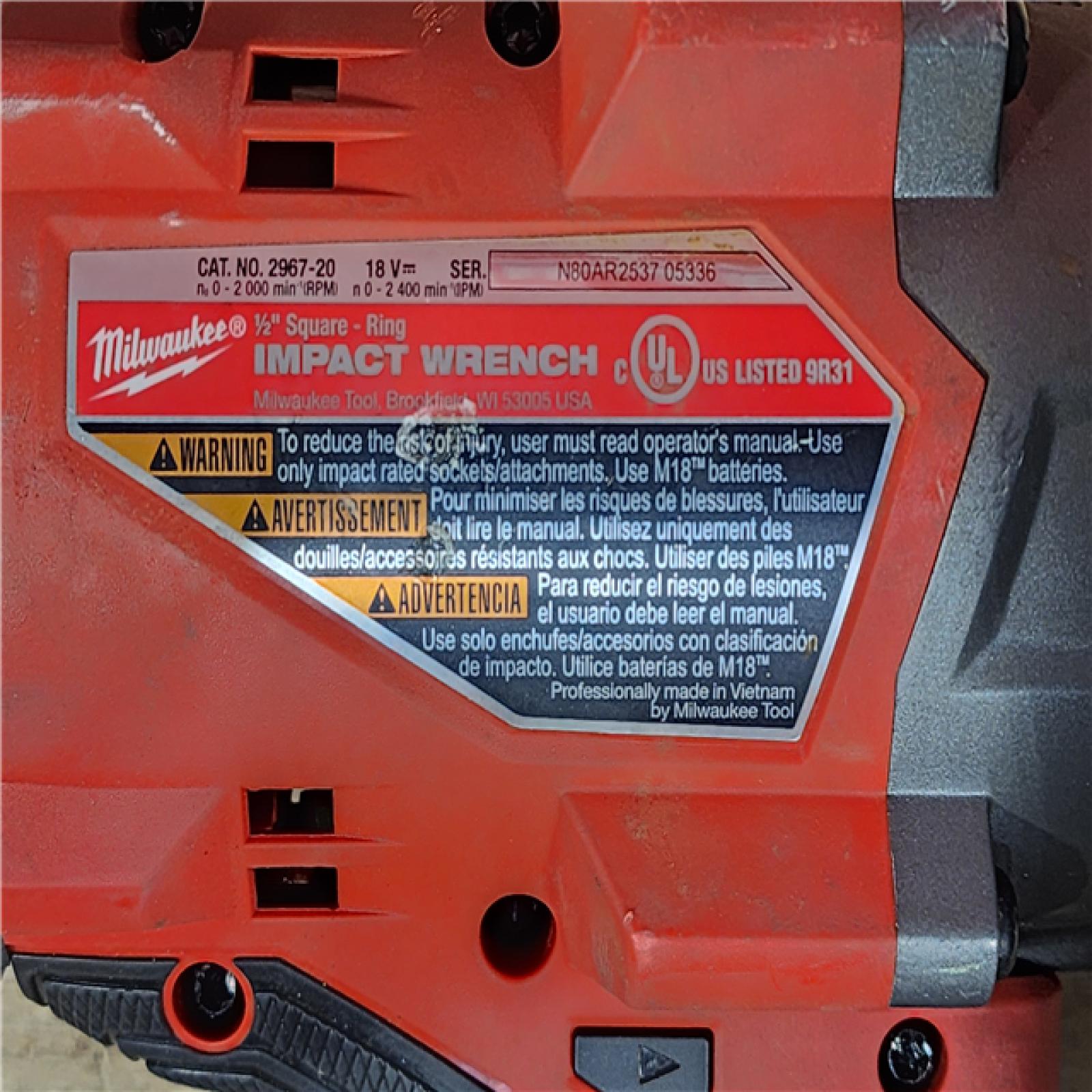 HOUSTON LOCATION - AS-IS Milwaukee FUEL 18V Lithium-Ion Brushless Cordless 1/2 in. Impact Wrench with Friction Ring (Tool-Only)