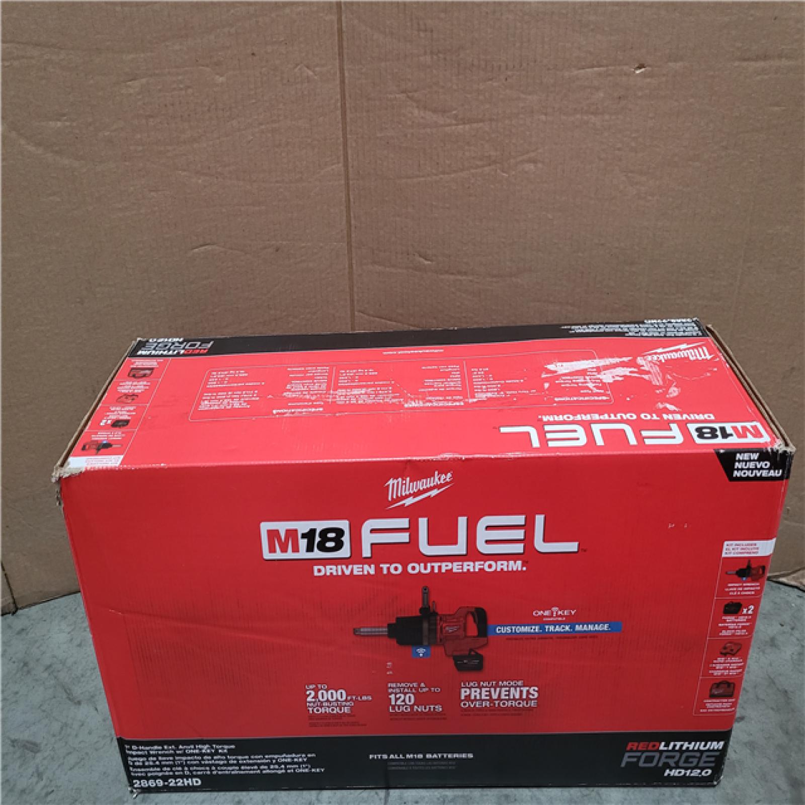 CALIFORNIA NEW MILWAUKEE 1 D-HANDLE EXT. ANVIL HIGH TORQUE IMPACT WRENCH W/ONE-KEY KIT