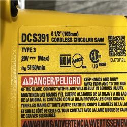 AS-IS DEWALT 20-Volt MAX Lithium-Ion Cordless 6-1/2 in. Circular Saw (Tool-Only)