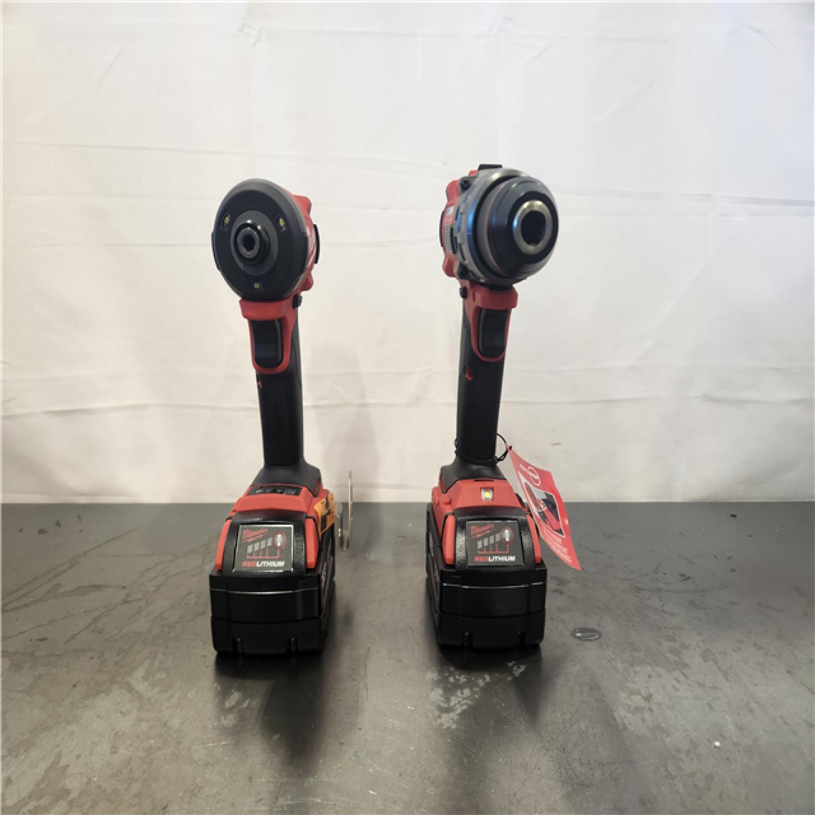 AS-IS- Milwaukee FUEL 18V Lithium-Ion Brushless Cordless Hammer Drill and Impact Driver Combo Kit