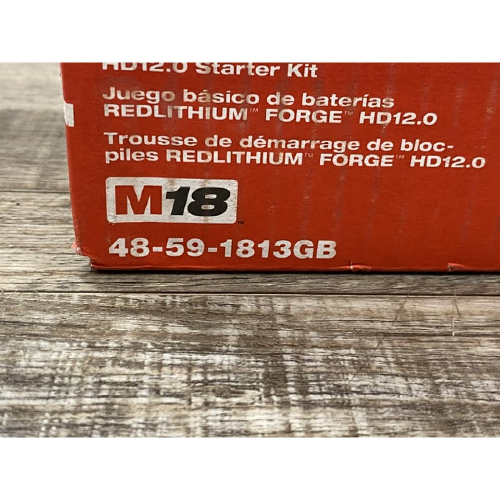 NEW - Milwaukee 18-Volt Lithium-Ion REDLITHIUM FORGE Starter Kit with 12. 0Ah Battery and Charger