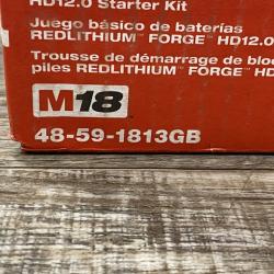 NEW - Milwaukee 18-Volt Lithium-Ion REDLITHIUM FORGE Starter Kit with 12. 0Ah Battery and Charger