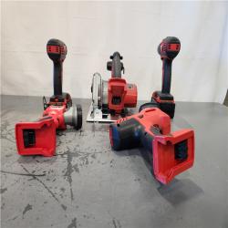 AS-IS- Milwaukee 18V Lithium-Ion Cordless Combo Kit (5-Tool) with (1) 3.0Ah and (1) 1.5Ah Battery, (1) Charger, (1) Tool Bag