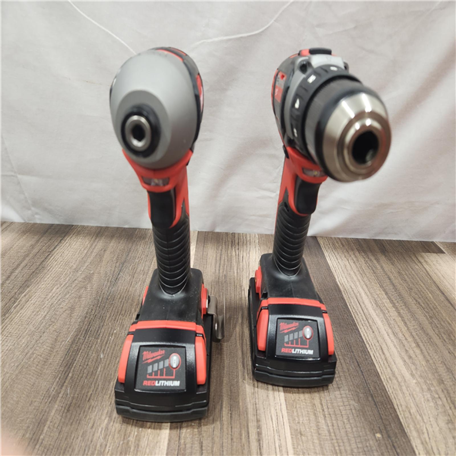 AS-IS- Milwaukee 18V Cordless Brushed 2-Tool Drill/Driver and Impact Driver Kit