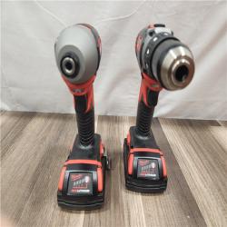 AS-IS- Milwaukee 18V Cordless Brushed 2-Tool Drill/Driver and Impact Driver Kit