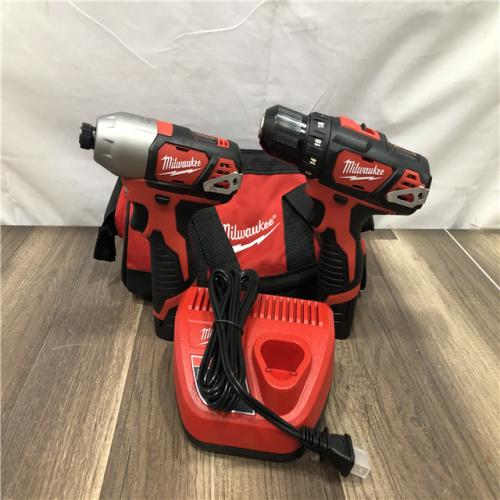 AS-IS Milwaukee 12V Lithium-Ion Cordless Drill Driver/Impact Driver Combo Kit