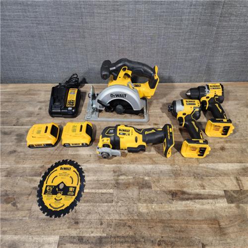 HOUSTON LOCATION - AS-IS DEWALT 4 TOOL COMBO KIT W/ (2) BATTERY & CHARGER