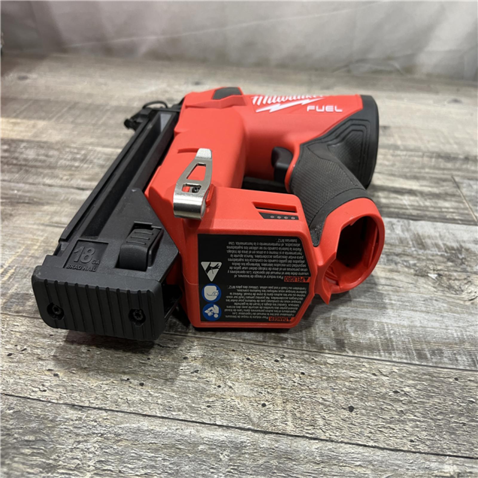 AS-IS Milwaukee FUEL 12-Volt Lithium-Ion Brushless Cordless 18-Gauge 1-1/2 in. Compact Brad Nailer (Tool Only)