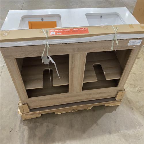 Houston Location - AS-IS home improvement pallet MARBLE TOP SINK 60X36X20