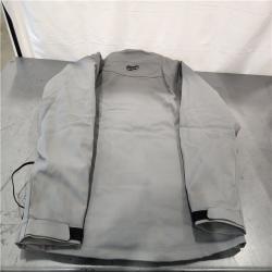 AS-IS- Milwaukee Men's Large 12-Volt Lithium-Ion Cordless Tough Shell Gray Heated Jacket Kit