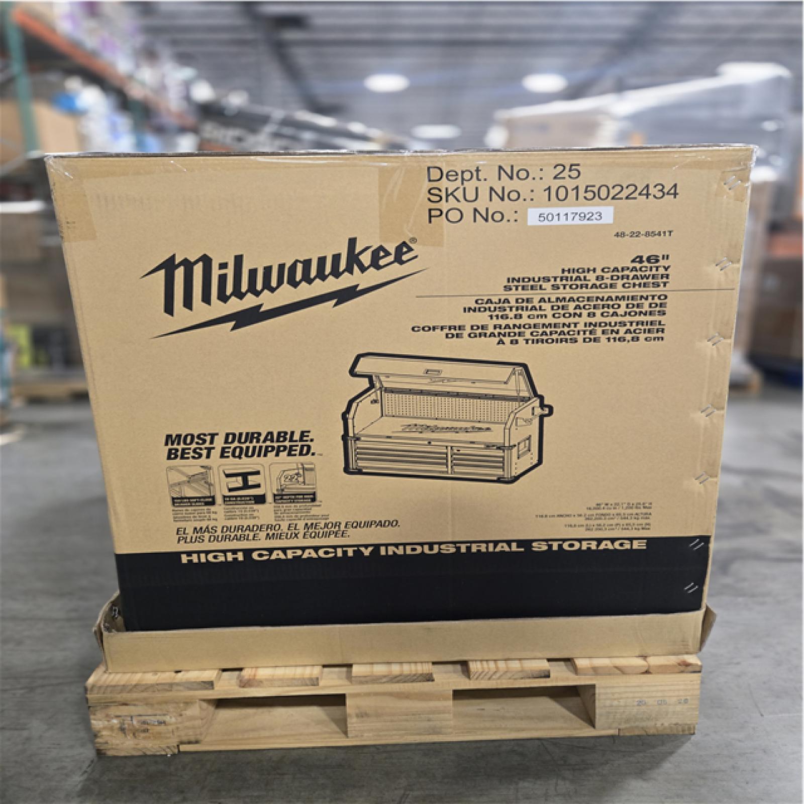 DALLAS LOCATION- Milwaukee High Capacity 46 in. W x 22.1 in. D 8-Drawer Top Tool Chest