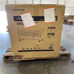 DALLAS LOCATION- AS-IS HUSKY 52 in. W x 20 in. 10 Drawer Mobile Workbench Gloss Black/Wood Top