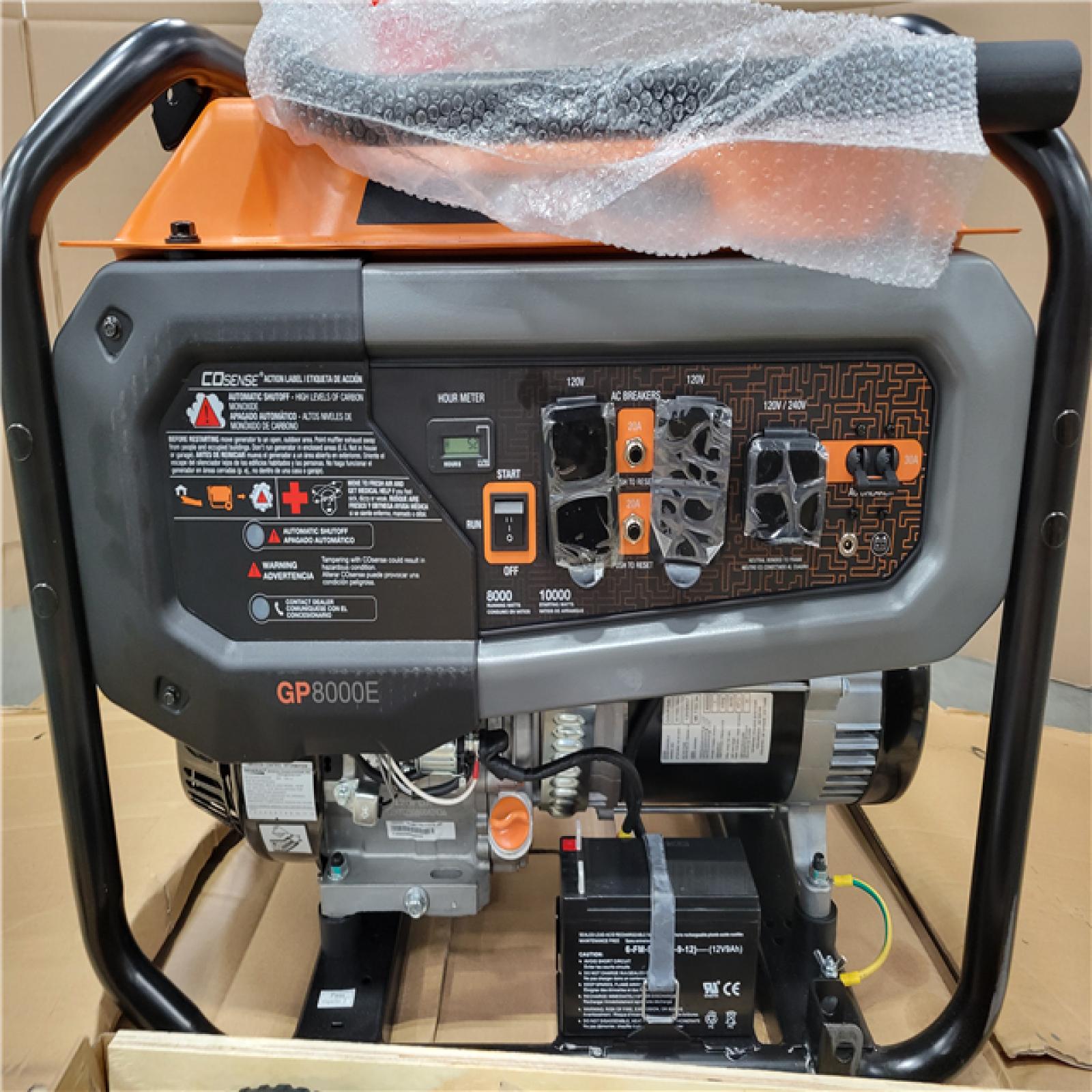 CALIFORNIA AS-IS GENERAC PORTABLE GENERATOR
