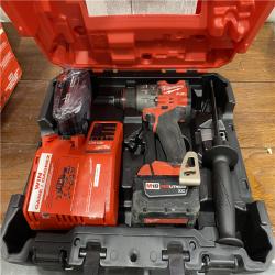AS-IS Milwaukee 2904-22 Hammer Drill Driver Kit with Batteries  Charger & Tool Case  Red