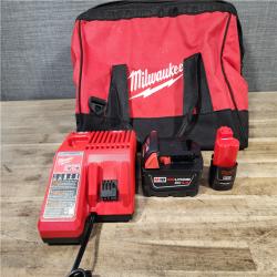 HOUSTON LOCATION - AS-IS Milwaukee 12/18V Lithium-Ion Cordless 3/8 in. Ratchet and 1/2 in. High Torque Impact Wrench with Friction Ring Combo Kit