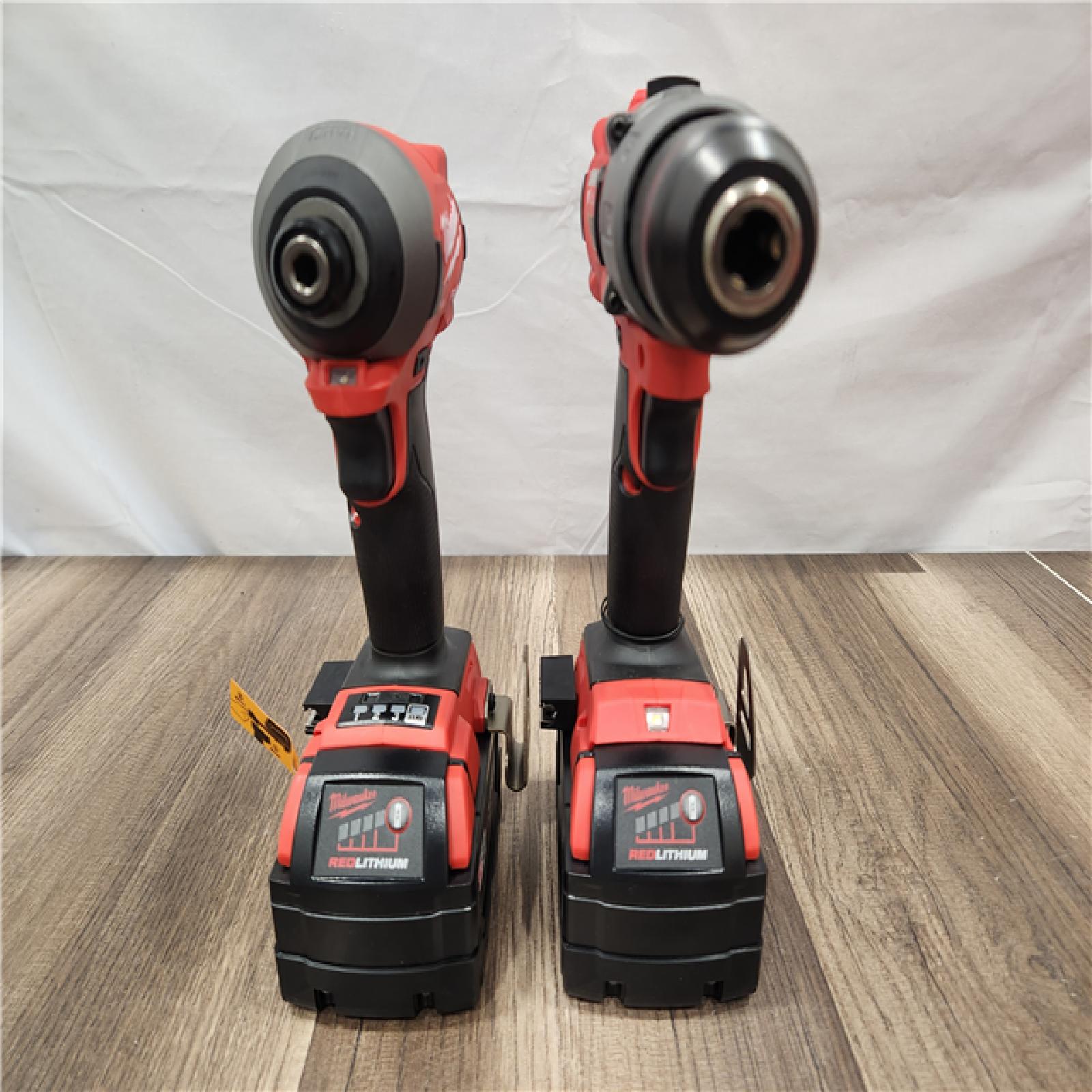 AS-IS- MILWAUKEE FUEL 18V Lithium-Ion Brushless Cordless Hammer Drill and Impact Driver Combo Kit