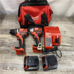 AS-IS Milwaukee 18V Lithium-Ion Cordless Drill Driver/Impact Driver Combo Kit