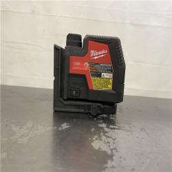 AS-IS- MILWAUKEE 100 Ft. REDLITHIUM Lithium-Ion USB Green Rechargeable Cross Line Laser Level with Charger