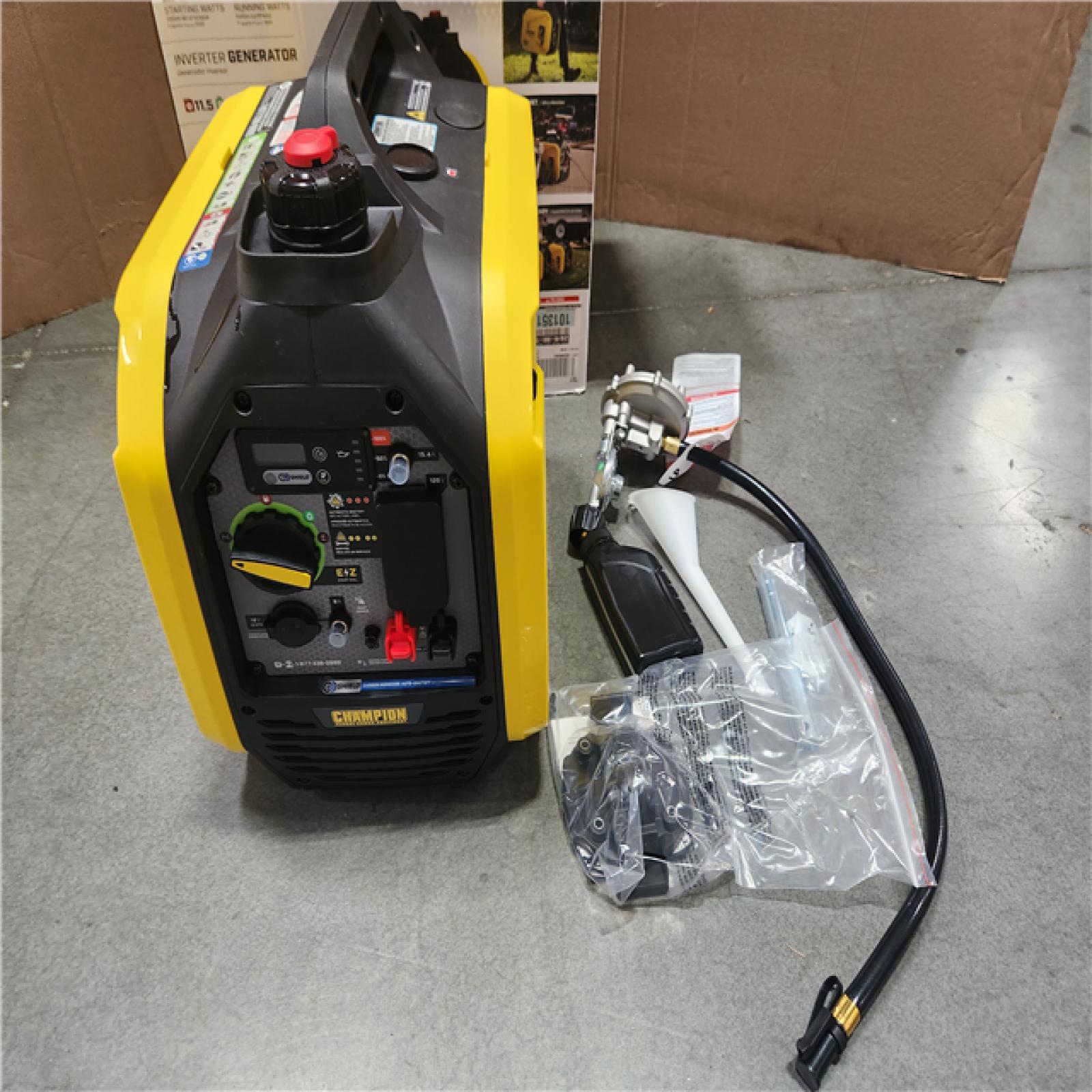 CALIFORNIA AS-IS CHAMPION PORTABLE 2500 STARTING WATT'S,1850 RUNNING WATT'S INVERTER GENERATOR