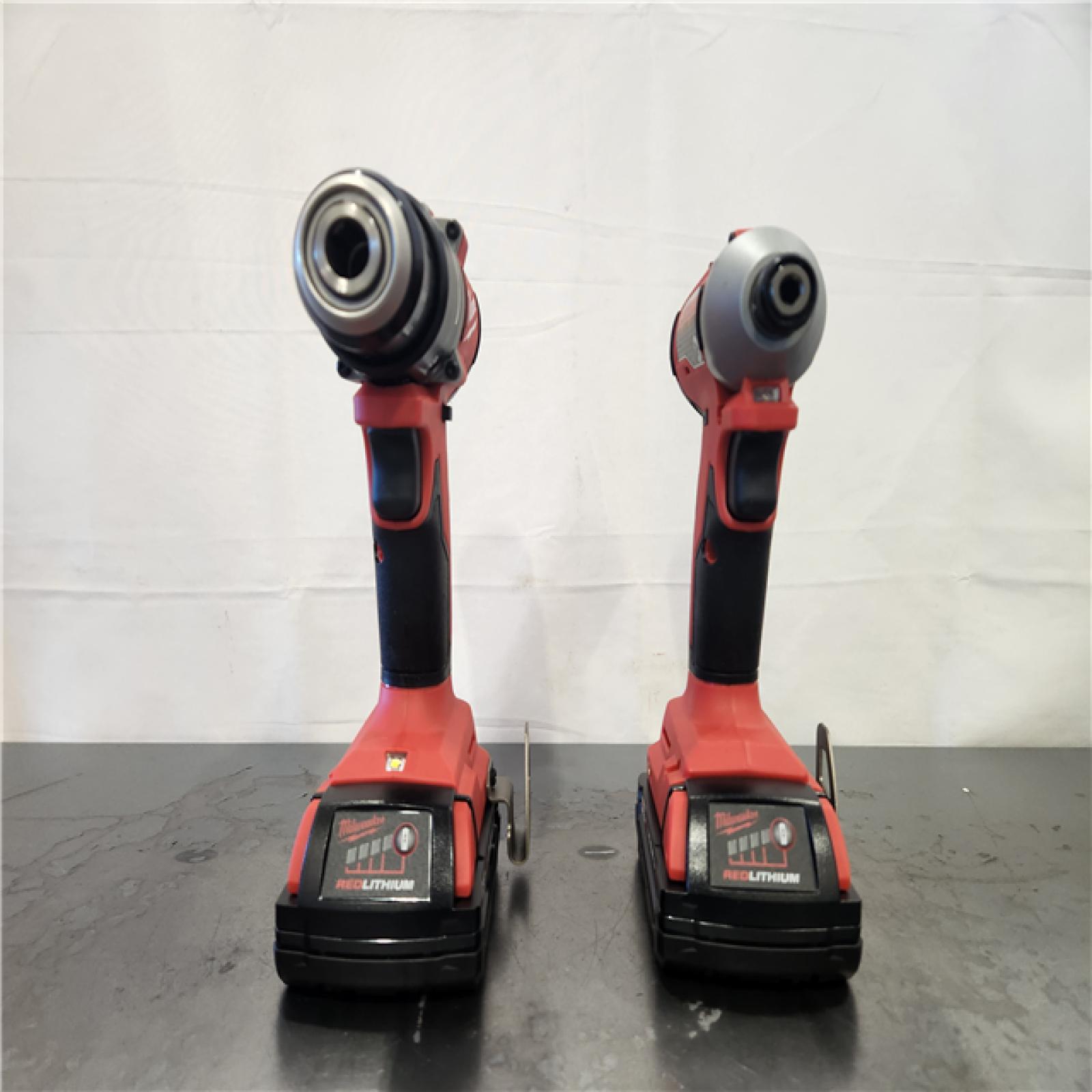 AS-IS- Milwaukee 18V Lithium-Ion Brushless Cordless Compact Drill/Impact Combo Kit